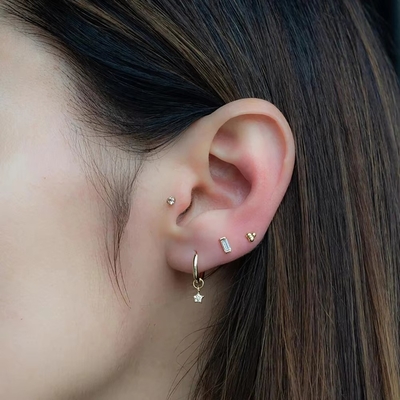 925 Sterling Perak Grosir Perhiasan Minimalis Kecil 925 Sterling Perak Zircon Stud Earrings Earrings Plated Earrings Untuk Wanita