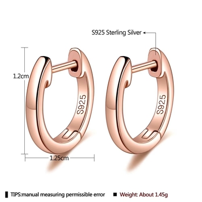 Perhiasan emas 925 Sterling Perak Bilah Earring Earring emas Vermeil Hoop Huggie Earrings kecil Stud Wanita Perhiasan