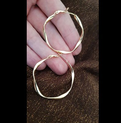 Anting Perhiasan Perak Emas 18k