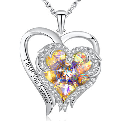 Valentine 925 Berbentuk Hati 6.23g 1.18in Sterling Silver Heart Pendant Kalung SGS