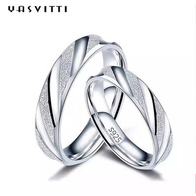 2.11g Festival 19mm Padat Sterling Silver Rings Silver Engraved Ring SGS