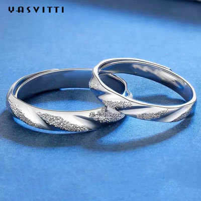 2.11g Festival 19mm Padat Sterling Silver Rings Silver Engraved Ring SGS