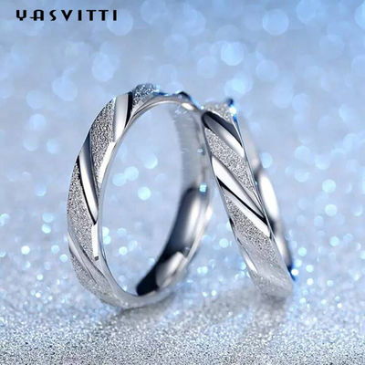 2.11g Festival 19mm Padat Sterling Silver Rings Silver Engraved Ring SGS