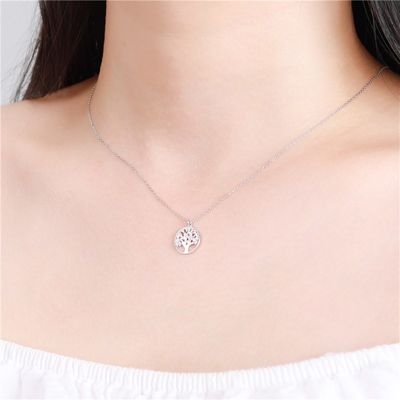 10 Gram 0,02m Pohon Kehidupan Liontin Kalung Pernikahan 5A Cubic Zirconia Kalung