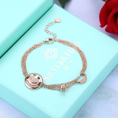 Gelang Perhiasan Perak Rose Gold Sterling