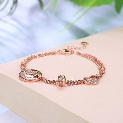 Gelang Perhiasan Perak Rose Gold Sterling