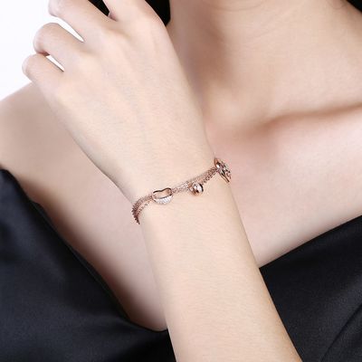 Gelang Perhiasan Perak Rose Gold Sterling