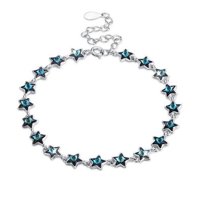 21.7cm 0.22oz Sterling Silver Slider Gelang Tunangan Gelang Kristal Perak ODM