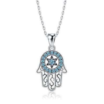 14.5x11mm 220mg Sterling Silver Jewelry Kalung Turki 48cm Tangan Liontin Kalung