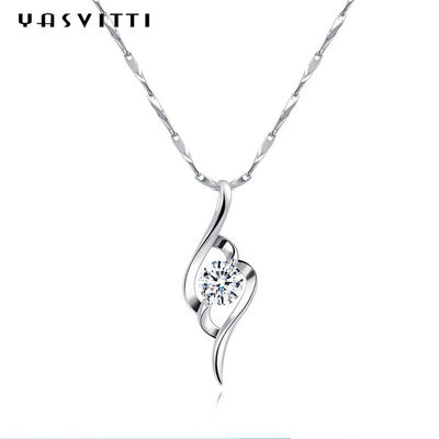 8g 28mm Angel Feather Kalung Perak Hypoallergenic Sterling Silver Necklace