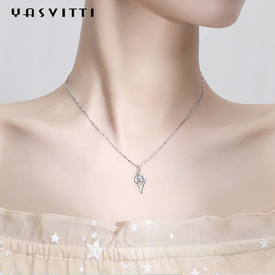 8g 28mm Angel Feather Kalung Perak Hypoallergenic Sterling Silver Necklace