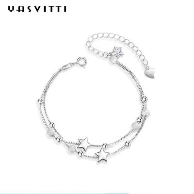 20.5 cm 3 gram Sterling Silver Jewelry Gelang Perak Bola Slider Gelang ODM