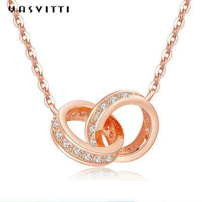 6.7X8.2mm 2.08g Kalung Rantai Perak 18k Plat Double Loop Necklace