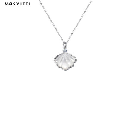 Kalung Rantai Klavikula Alami Mutiara Shell 925 Sterling Silver Necklace​