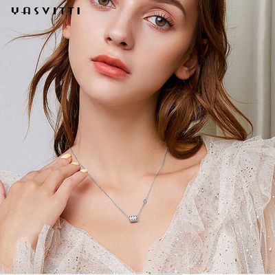 0.06oz 8.1x7.4x7.4mm Cubic Zirconia Chain Bohemian Silver Chain Necklace ODM
