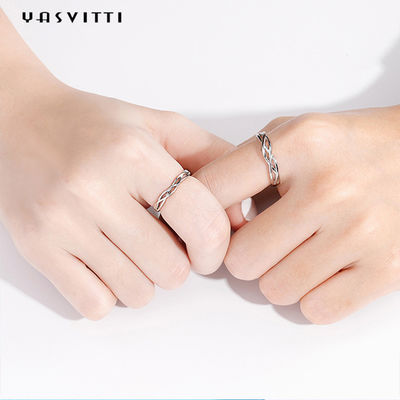 0.07oz 0.14cm Sterling Silver Jewelry Rings SGS Platinum Disepuh Sterling Silver