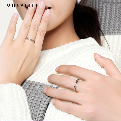 0.07oz 0.14cm Sterling Silver Jewelry Rings SGS Platinum Disepuh Sterling Silver