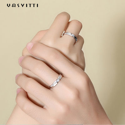 Cincin Berlian Zirkon Hypoallergenic 0.21cm 1.9g Cincin Pernikahan Pasangan