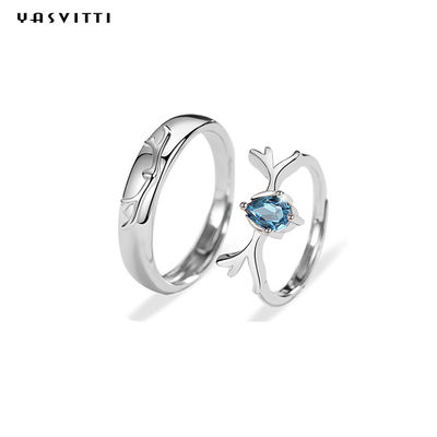 4.13mm 1.68g Sterling Silver Jewelry Rings S990 Tunangan Perak Zirkon Cincin Klasik