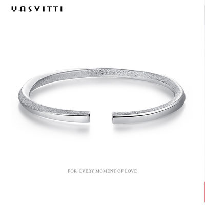 0.06m 4.5g Pasangan Manset Gelang Sterling Silver Bangle Gelang ODM