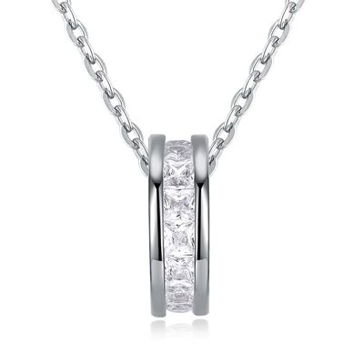 Sterling Silver 925 Berlian Kecil Cantik Pinggang Kalung Fashion Temperamen Rantai