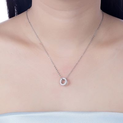 Sterling Silver 925 Berlian Kecil Cantik Pinggang Kalung Fashion Temperamen Rantai