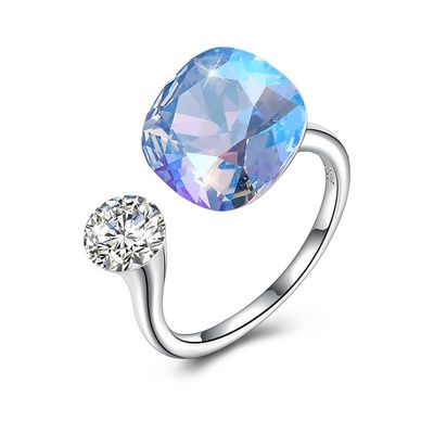 3.43 Gram 0.5cm Sterling Silver Jewelry Set 925 Wisuda Open Band Cincin Berlian