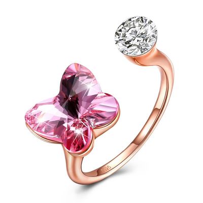 Cincin Perhiasan Perak Kupu-kupu Sterling