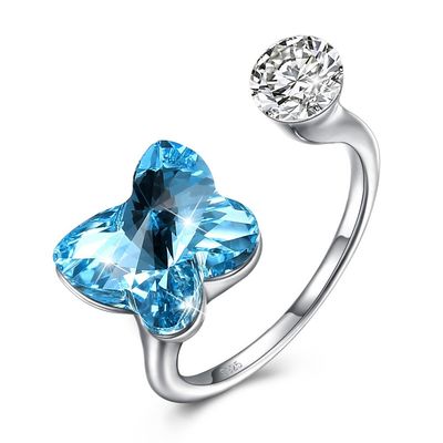 Cincin Perhiasan Perak Kupu-kupu Sterling