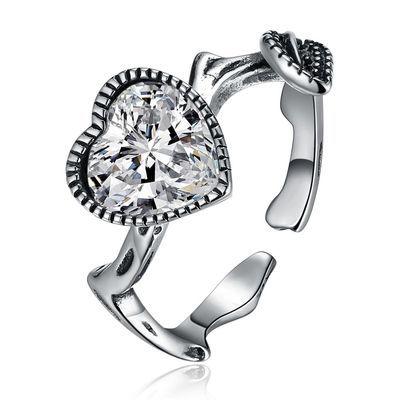 Cincin Moissanite Emas Putih 18K Cincin Berlian Sterling Silver Kustom