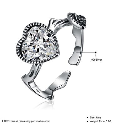 Cincin Moissanite Emas Putih 18K Cincin Berlian Sterling Silver Kustom