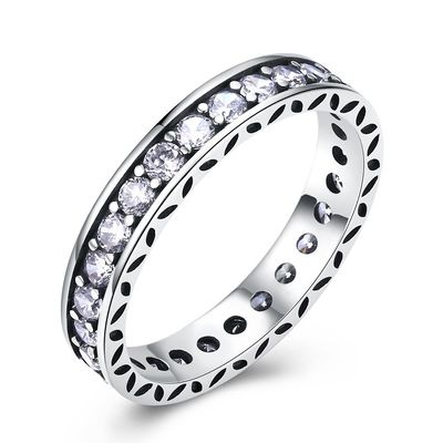 Sterling Silver 925 AAA CZ Stone Tennis Ring