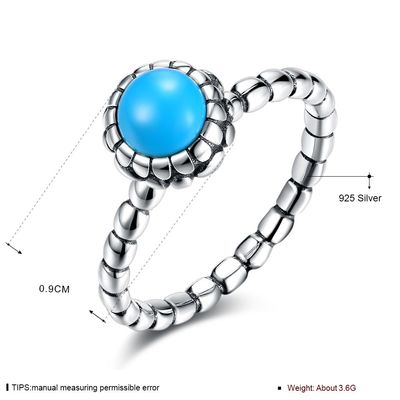 0.9 cm 3.6g Sterling Silver Jewelry Rings 3A Cubic Zirconia Wedding Finger Ring