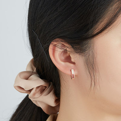 1.35cm Anting Perhiasan Perak Hoop Sterling