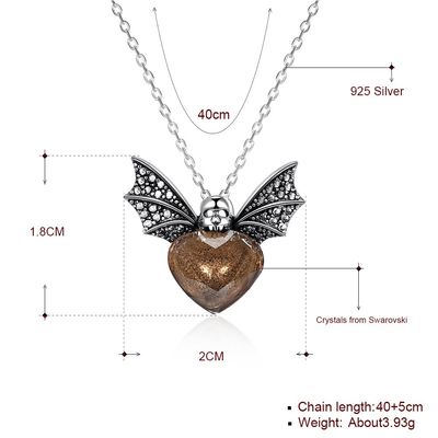 1.48ft 3.93g Sterling Silver Jewelry Set 14K Emas Disepuh Bee Liontin Kalung
