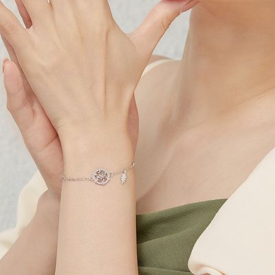 Gelang Perhiasan Perak Bunga Sterling