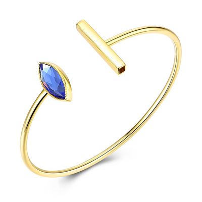 Gelang Perhiasan Perak Biru Berlian