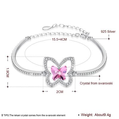Gelang Slider Kupu-kupu Sterling Silver