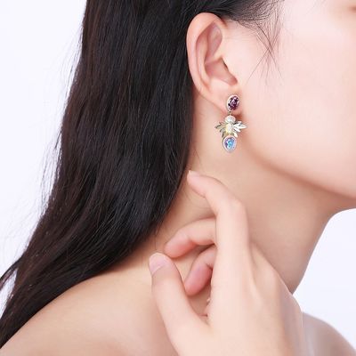 Anting Perhiasan Perak Hadiah Berlian