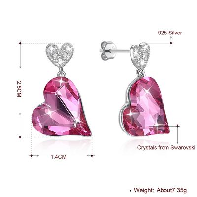 Anting Hati Sterling Silver 0.98x0.55in