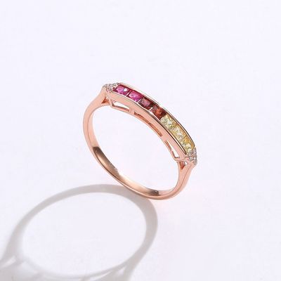 hypoallergenic 0.14cm 2 Gram Sterling Silver Jewelry Rings Crystal Ring