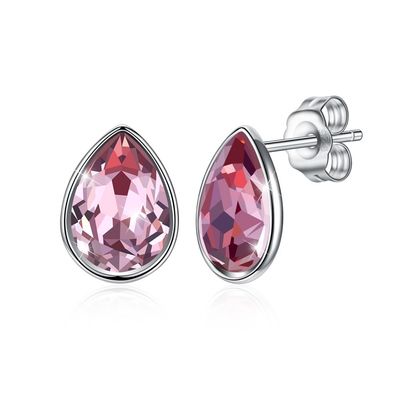 Anting Perhiasan Perak Merah Muda Wanita