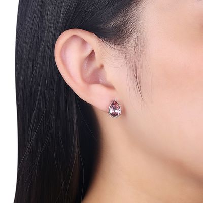 Anting Perhiasan Perak Merah Muda Wanita