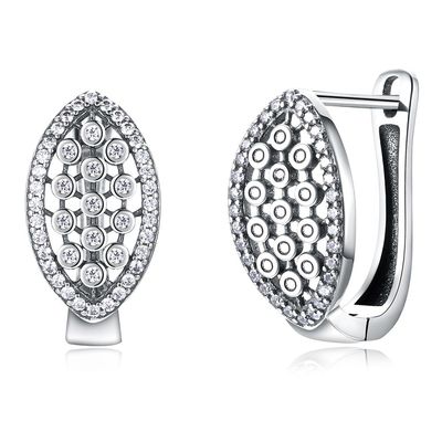 1.9x1 cm 4.6 Gram Anting Berlian Nyata Hanukkah 925 Sterling Silver Earrings