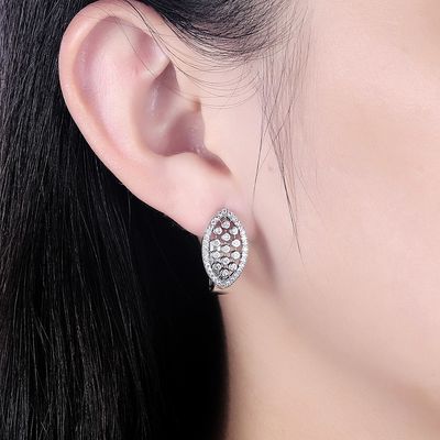 1.9x1 cm 4.6 Gram Anting Berlian Nyata Hanukkah 925 Sterling Silver Earrings