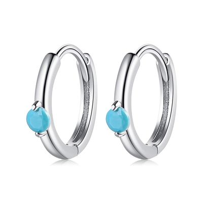 1.6g 1.5x0.3cm Stainless Steel Emas Hoop Earrings Party CZ Real Silver Earrings ODM