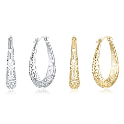 3x2.1cm Silver Alloy Metal Earring Light Gold Dipoles Sterling Platinum Disepuh