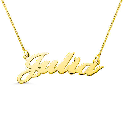 1.8ft 0.07oz Kustom Perak Kalung Trendi Festival Emas Papan Nama Kalung