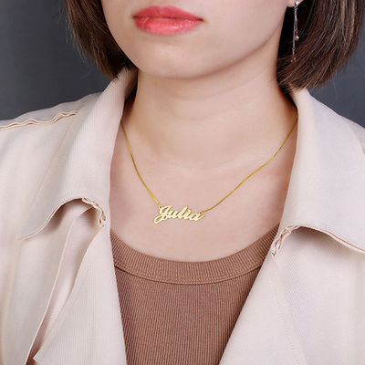 1.8ft 0.07oz Kustom Perak Kalung Trendi Festival Emas Papan Nama Kalung