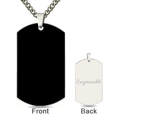 3 gram 1.96in Gambar Pribadi Liontin Kalung Stainless Steel Foto Kalung OEM
